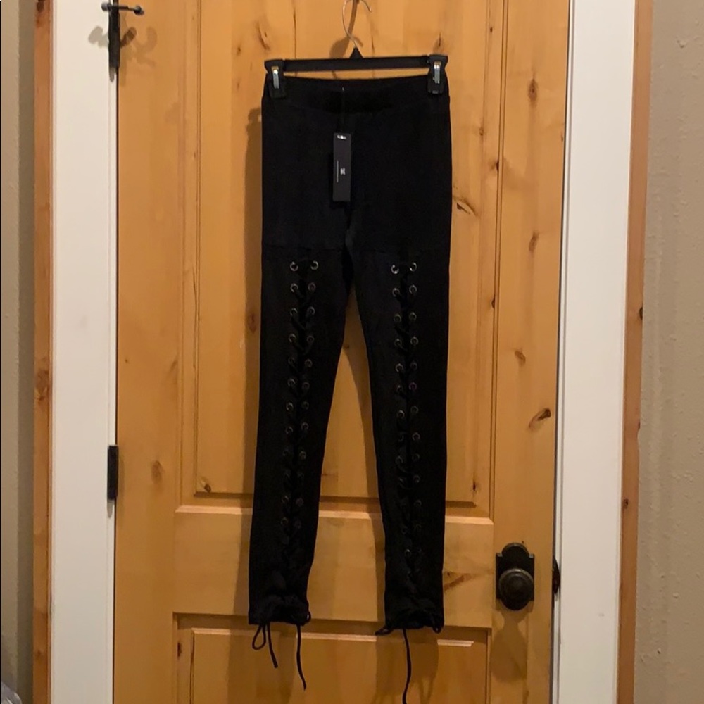New with tags black braided leggings